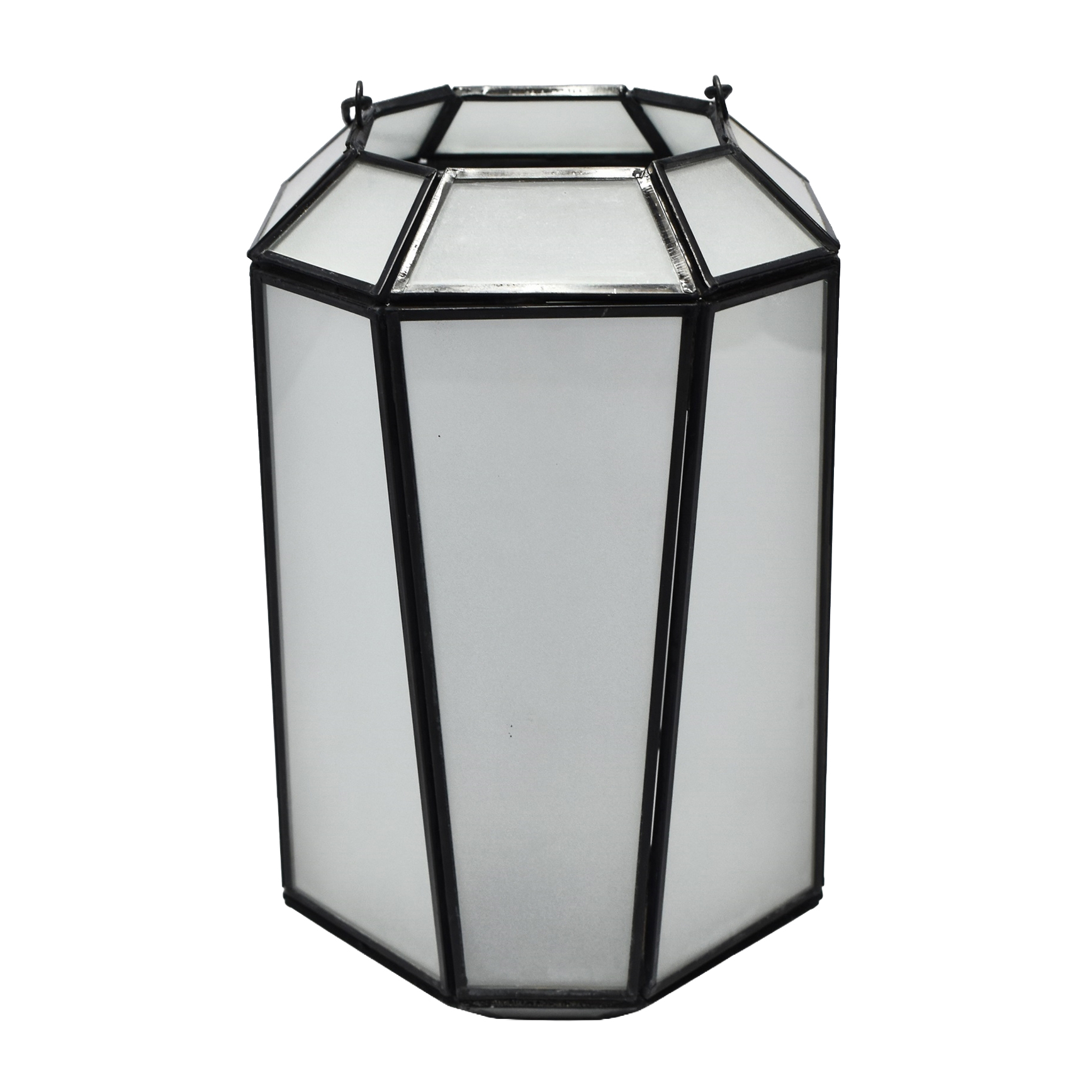 Black Oxidized Iron and Glass Candle Lanterns in 3 Sizes by BIDKhome - Image 2