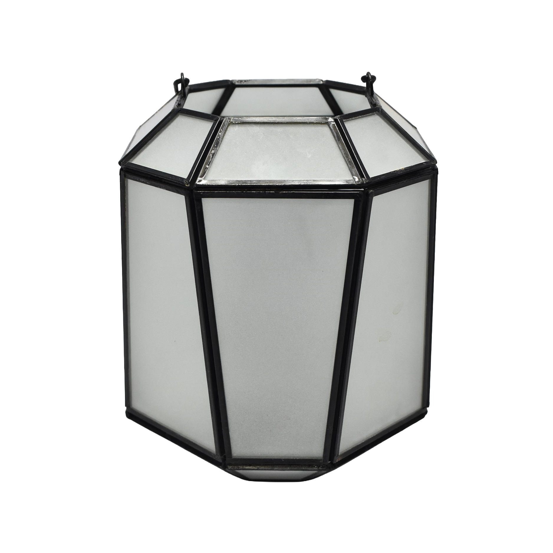 Black Oxidized Iron and Glass Candle Lanterns in 3 Sizes by BIDKhome - Image 3