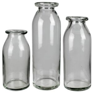 Cylinder Vases with Rolled Rim Set of 3 by HomArt