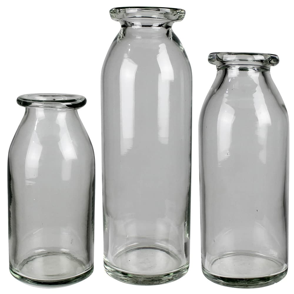 Cylinder Vases with Rolled Rim Set of 3 by HomArt