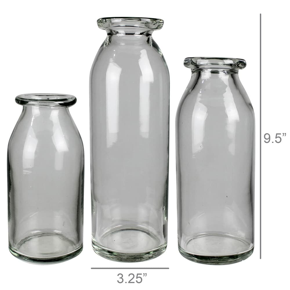 Cylinder Vases with Rolled Rim Set of 3 by HomArt - Image 7