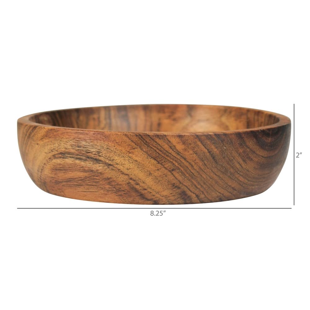 Large Acacia Wood Bowl by HomArt - Image 3