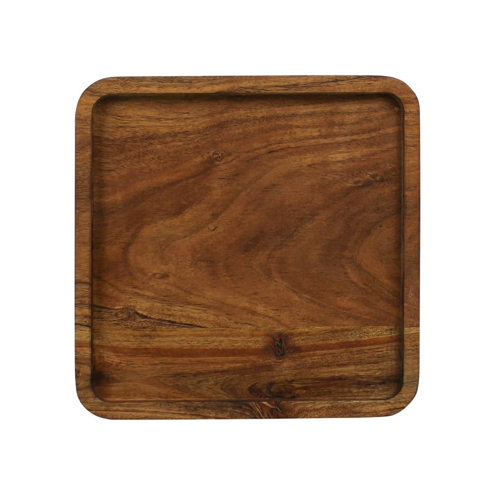 Square Acacia Wood Trays in Two Sizes by HomArt - Image 2