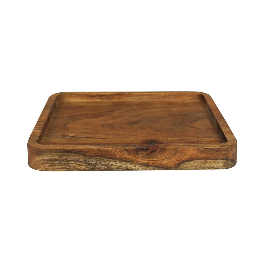 Square Acacia Wood Trays in Two Sizes by HomArt - Image 4