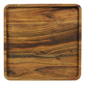 Square Acacia Wood Trays in Two Sizes by HomArt