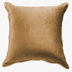 Goldenrod Velvet Pillow by HomArt