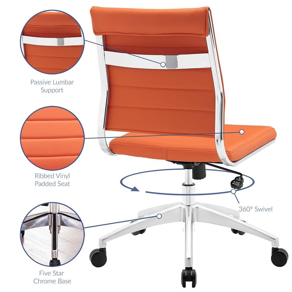 Jive Armless Mid Back Office Chair by Modway - Image 3