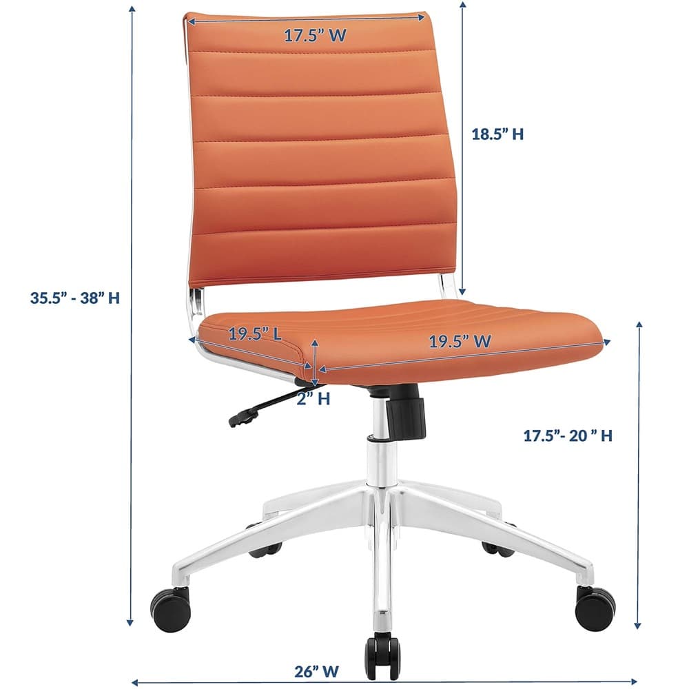 Jive Armless Mid Back Office Chair by Modway - Image 4