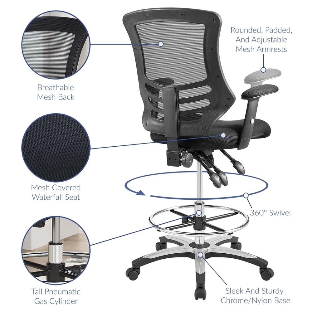 Calibrate Mesh Drafting Chair by Modway - Image 4