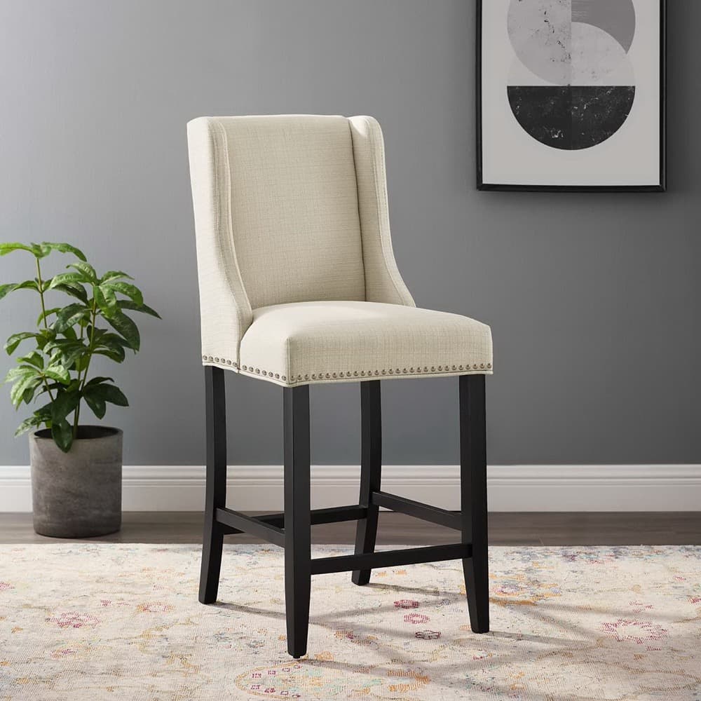 Baron Upholstered Fabric Counter Stool by Modway - Image 6
