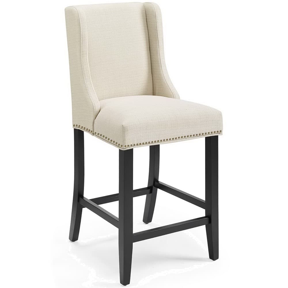 Baron Upholstered Fabric Counter Stool Set of 2 by Modway - Image 2