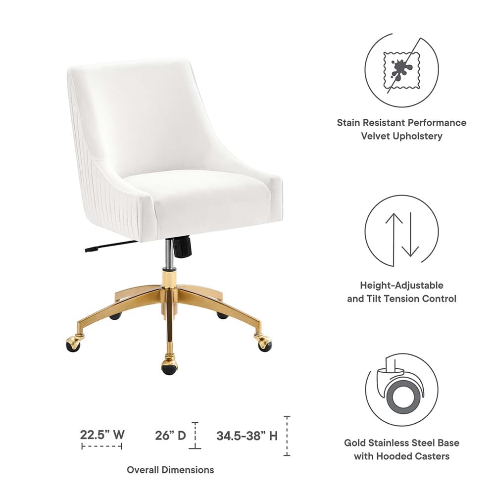 Discern Performance Velvet Office Chair by Modway - Image 2