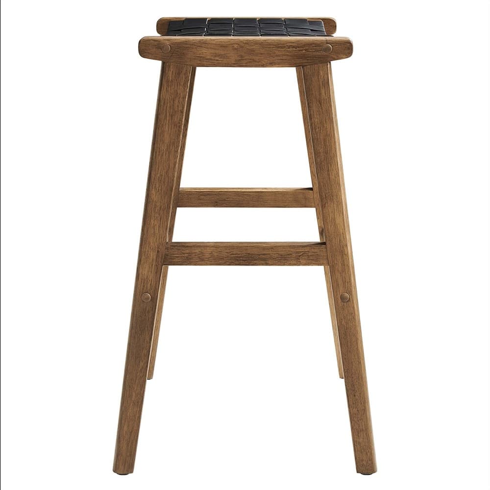 Saoirse Leather Wood Bar Stool Set of 2 by Modway - Image 5