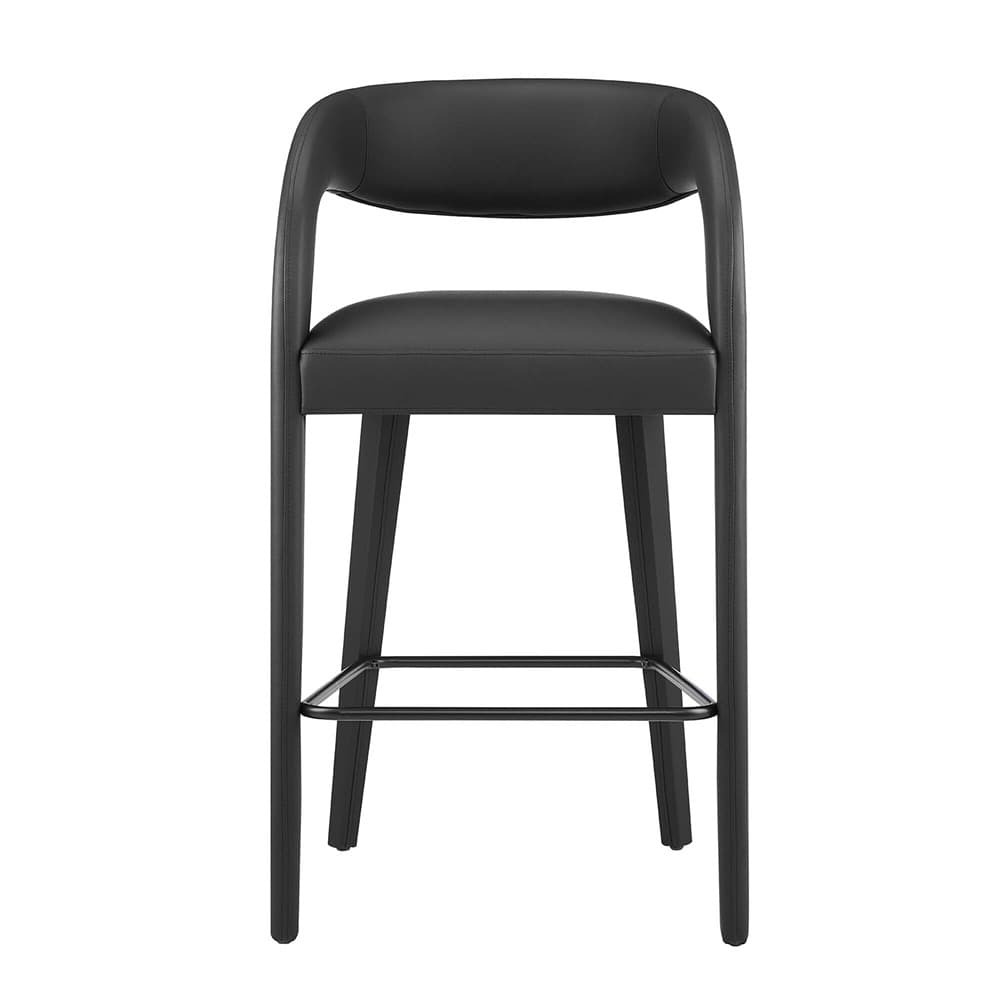 Pinnacle Vegan Leather Bar Stool Set of 2 by Modway - Image 6
