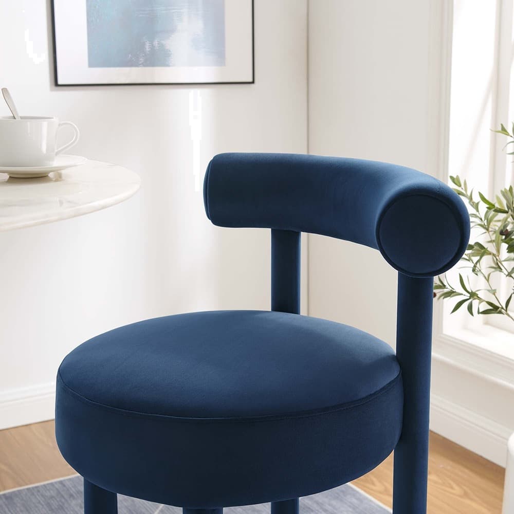 Toulouse Performance Velvet Bar Stool Set of 2 by Modway - Image 11