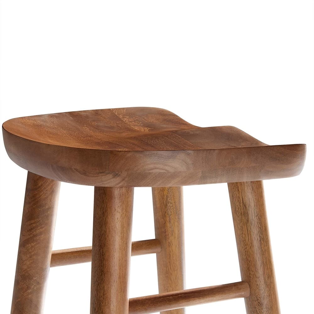 Saville Backless Wood Bar Stools Set of 2 by Modway - Image 8