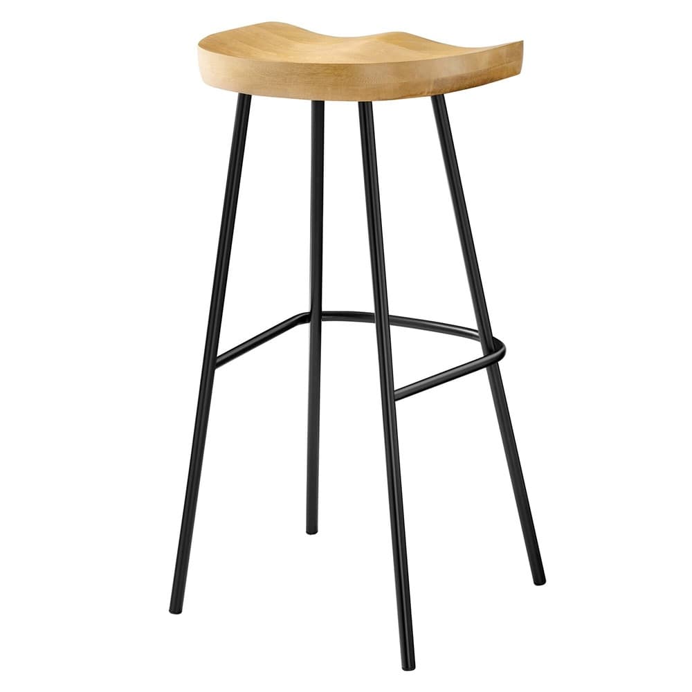Concord Backless Wood Bar Stools Set of 2 by Modway - Image 6