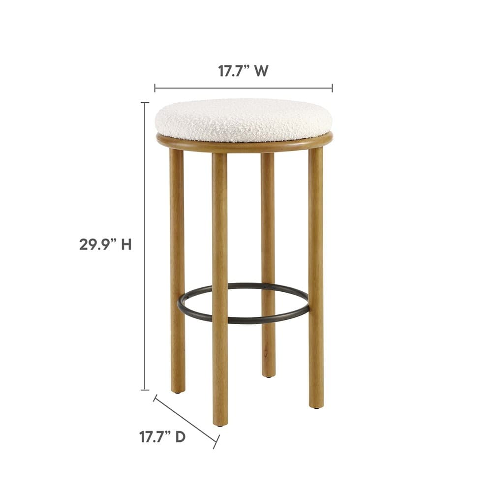 Fable Boucle Fabric Bar Stools Set of 2 by Modway - Image 3