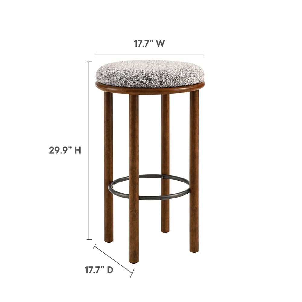 Fable Boucle Fabric Bar Stools Set of 2 by Modway - Image 3