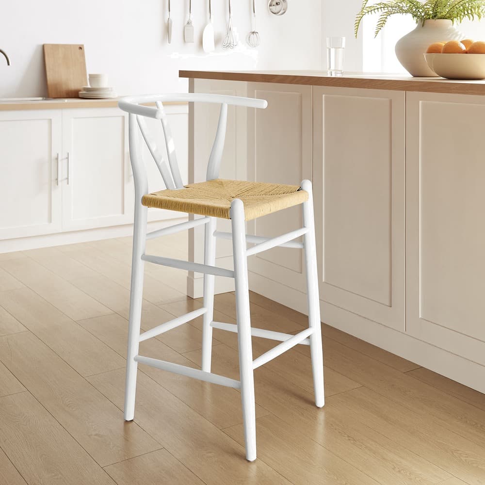 Amish Wood Bar Stool by Modway - Image 9