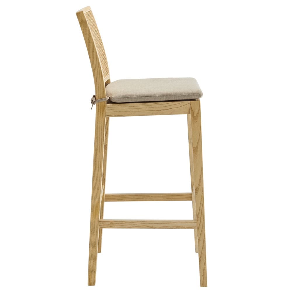 Ovard Wood and Rattan Bar Stool by Modway - Image 4
