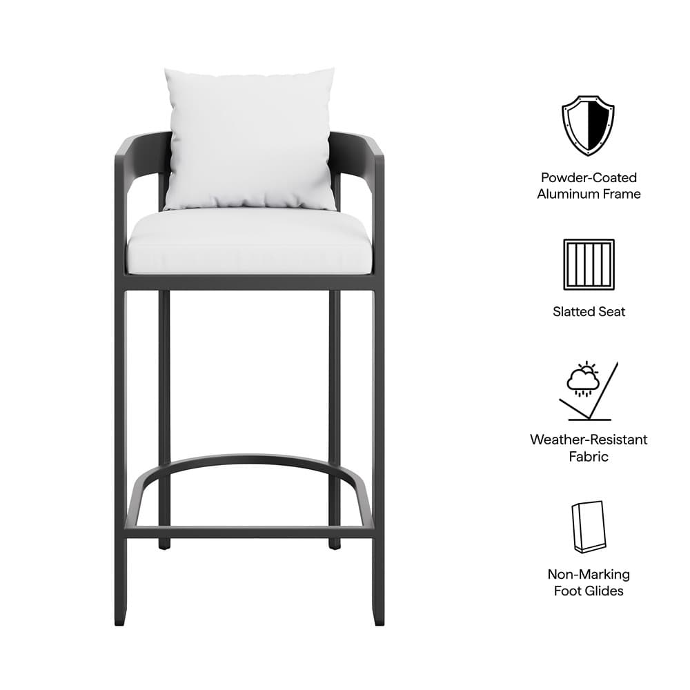 Tahoe Outdoor Patio Patio Aluminum Bar Chair by Modway - Image 2