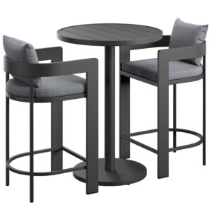Tahoe 3-Piece Outdoor Patio Aluminum Bar Set by Modway