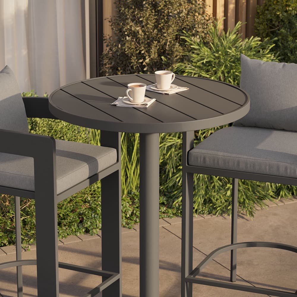 Tahoe 3-Piece Outdoor Patio Aluminum Bar Set by Modway - Image 7