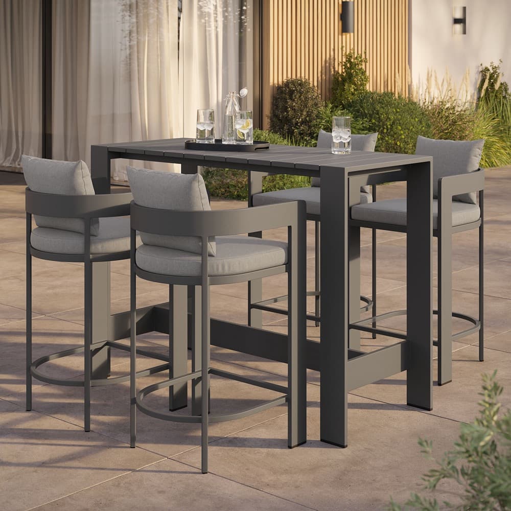 Tahoe 5-Piece Outdoor Patio Bar Table Set by Modway - Image 6