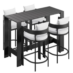 Tahoe 5-Piece Outdoor Patio Bar Table Set by Modway