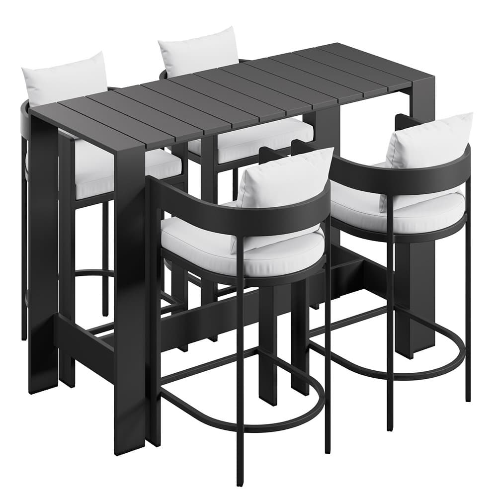 Tahoe 5-Piece Outdoor Patio Bar Table Set by Modway