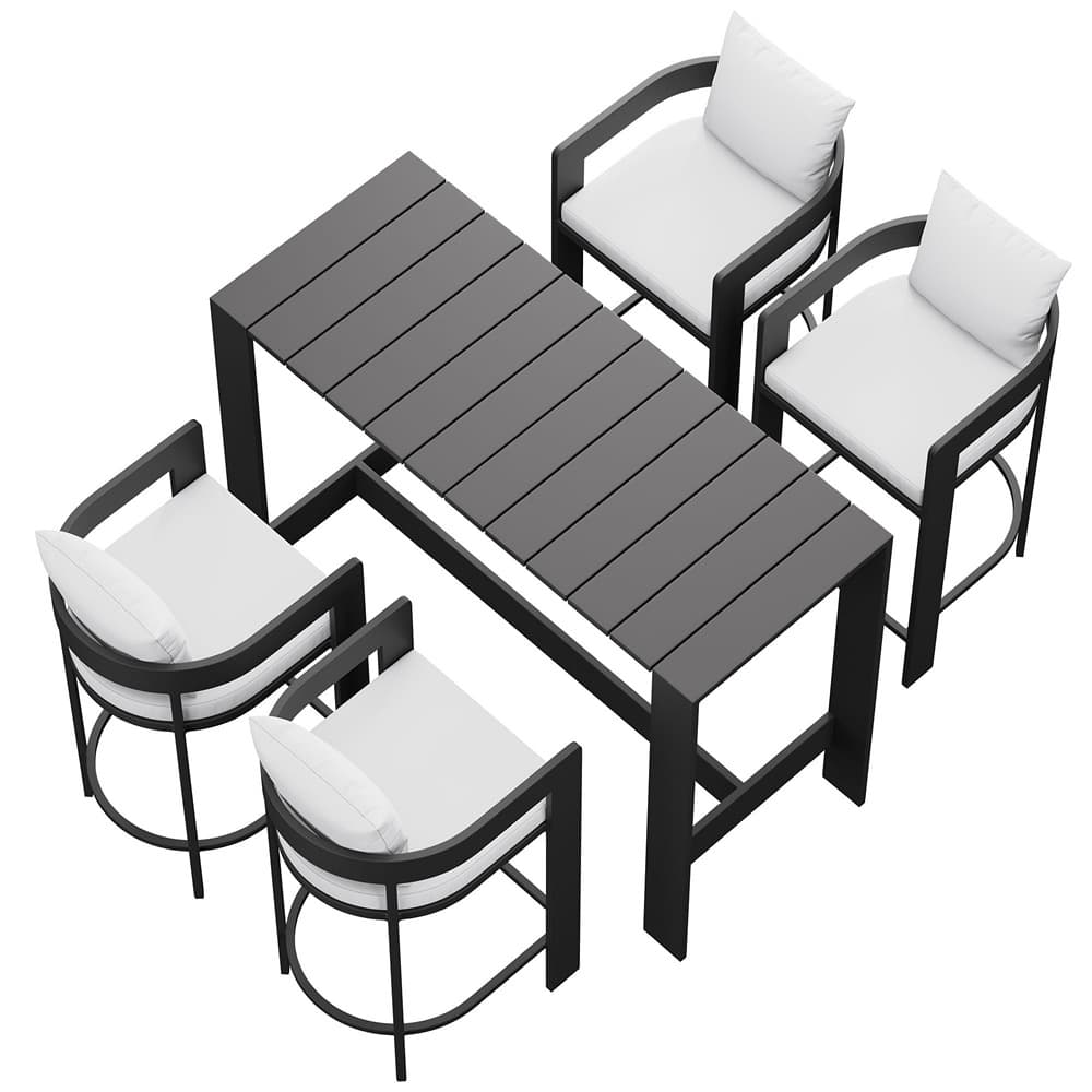 Tahoe 5-Piece Outdoor Patio Bar Table Set by Modway - Image 5