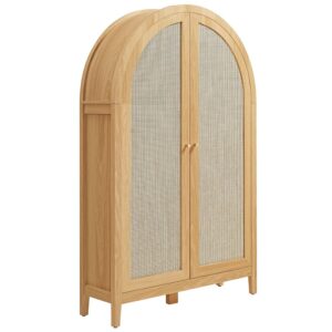 Calista 63 Inch Arched Storage Cabinet With Folding Desk by Modway