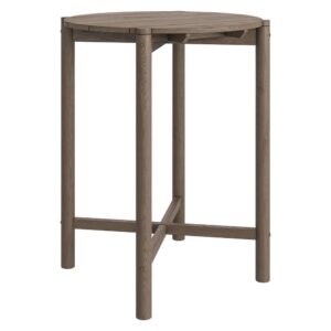 Eleni Round 35 Inch Outdoor Patio Teak Wood Round Bar Table by Modway