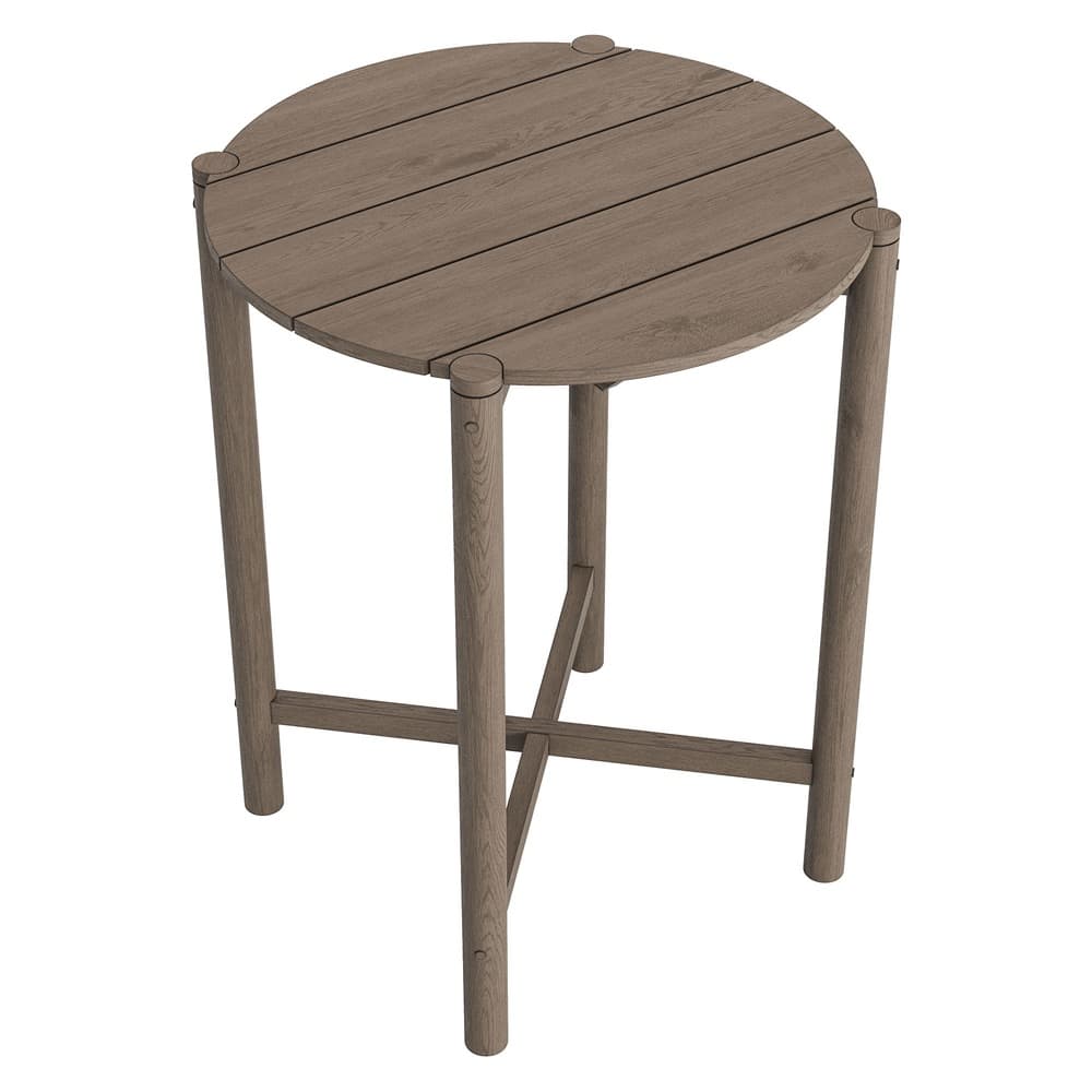 Eleni Round 35 Inch Outdoor Patio Teak Wood Round Bar Table by Modway - Image 4
