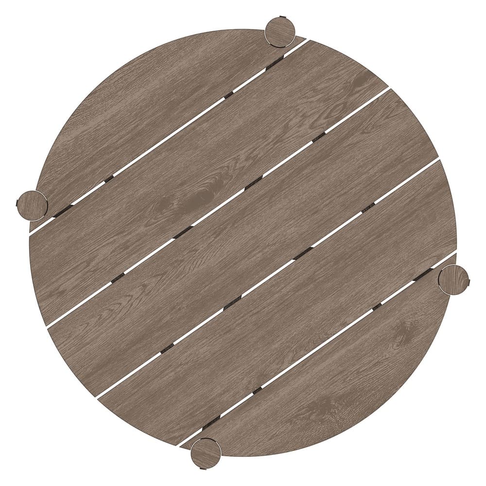 Eleni Round 35 Inch Outdoor Patio Teak Wood Round Bar Table by Modway - Image 5