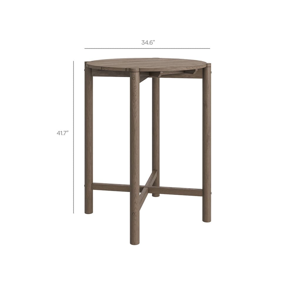 Eleni 3-Piece Outdoor Patio Teak Wood Bar Set by Modway - Image 3