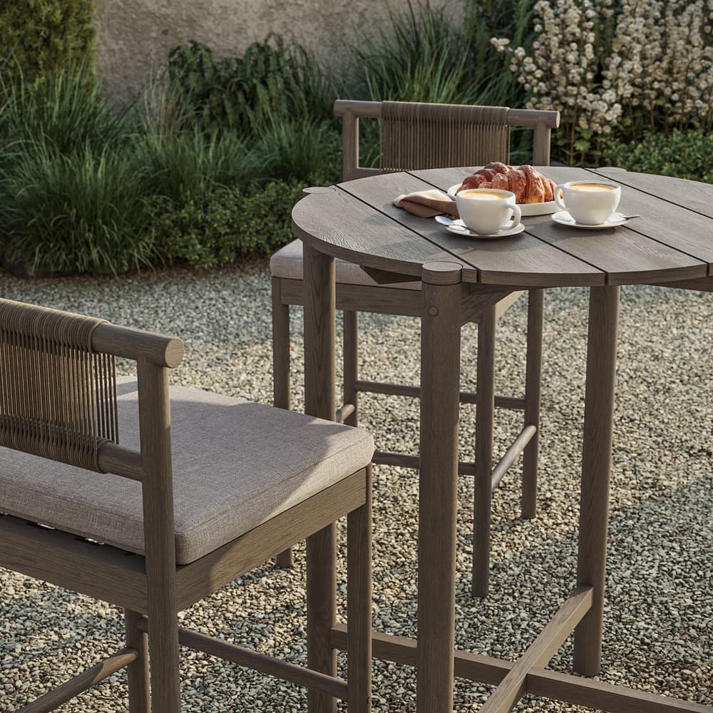 Eleni 3-Piece Outdoor Patio Teak Wood Bar Set by Modway - Image 7