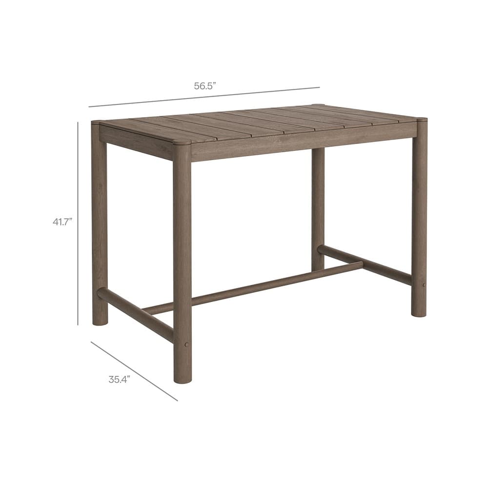 Eleni 5-Piece Outdoor Patio Teak Wood Bar Set by Modway - Image 3