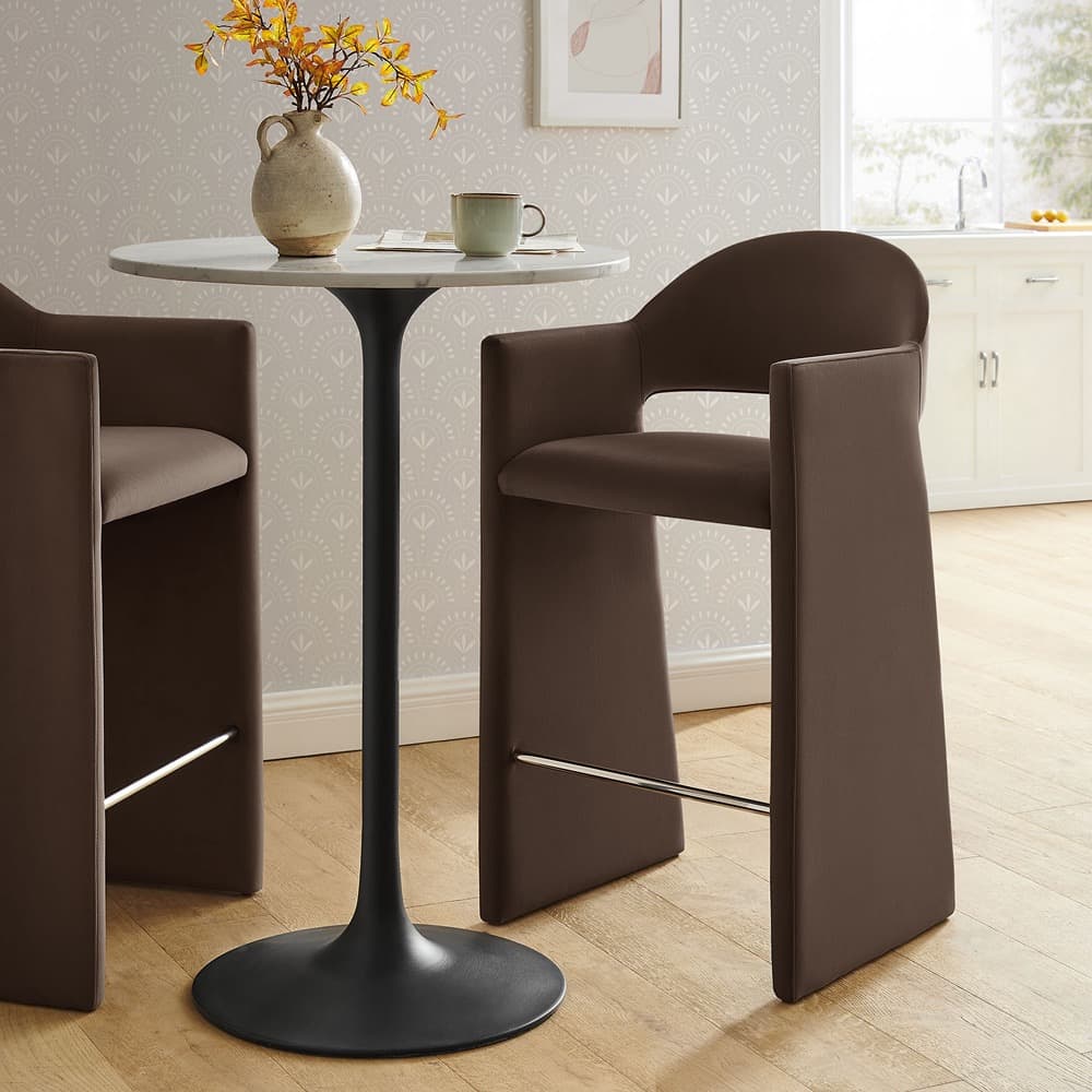 Talia 41 Inch Performance Velvet Bar Stool by Modway - Image 8