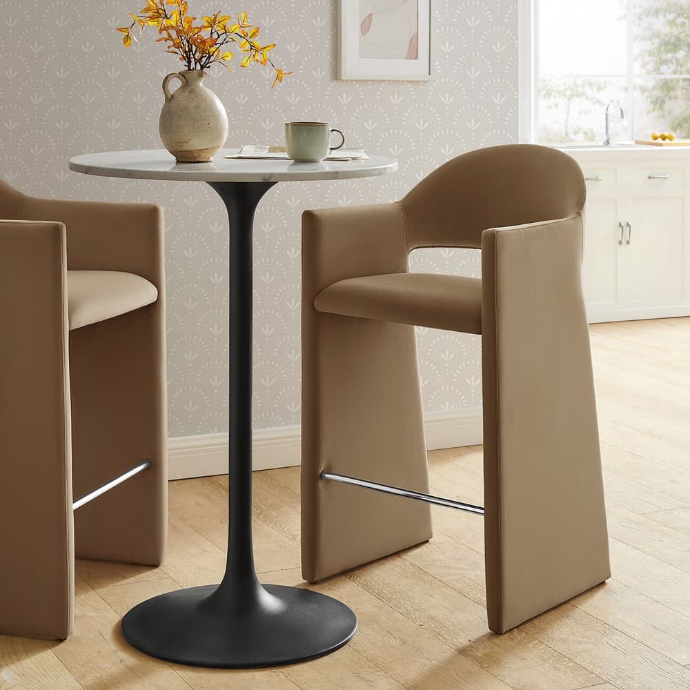 Talia 41 Inch Performance Velvet Bar Stool by Modway - Image 8
