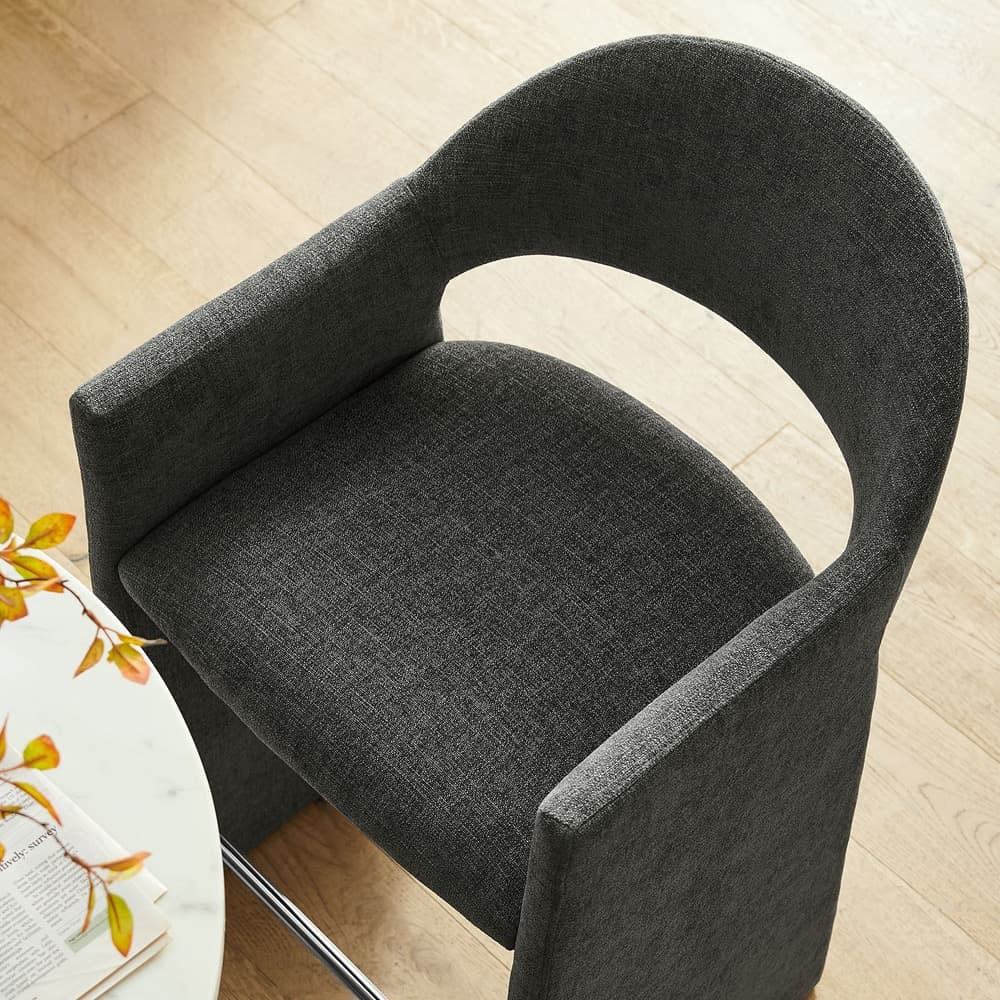Talia 41 Inch Upholstered Fabric Bar Stool by Modway - Image 9