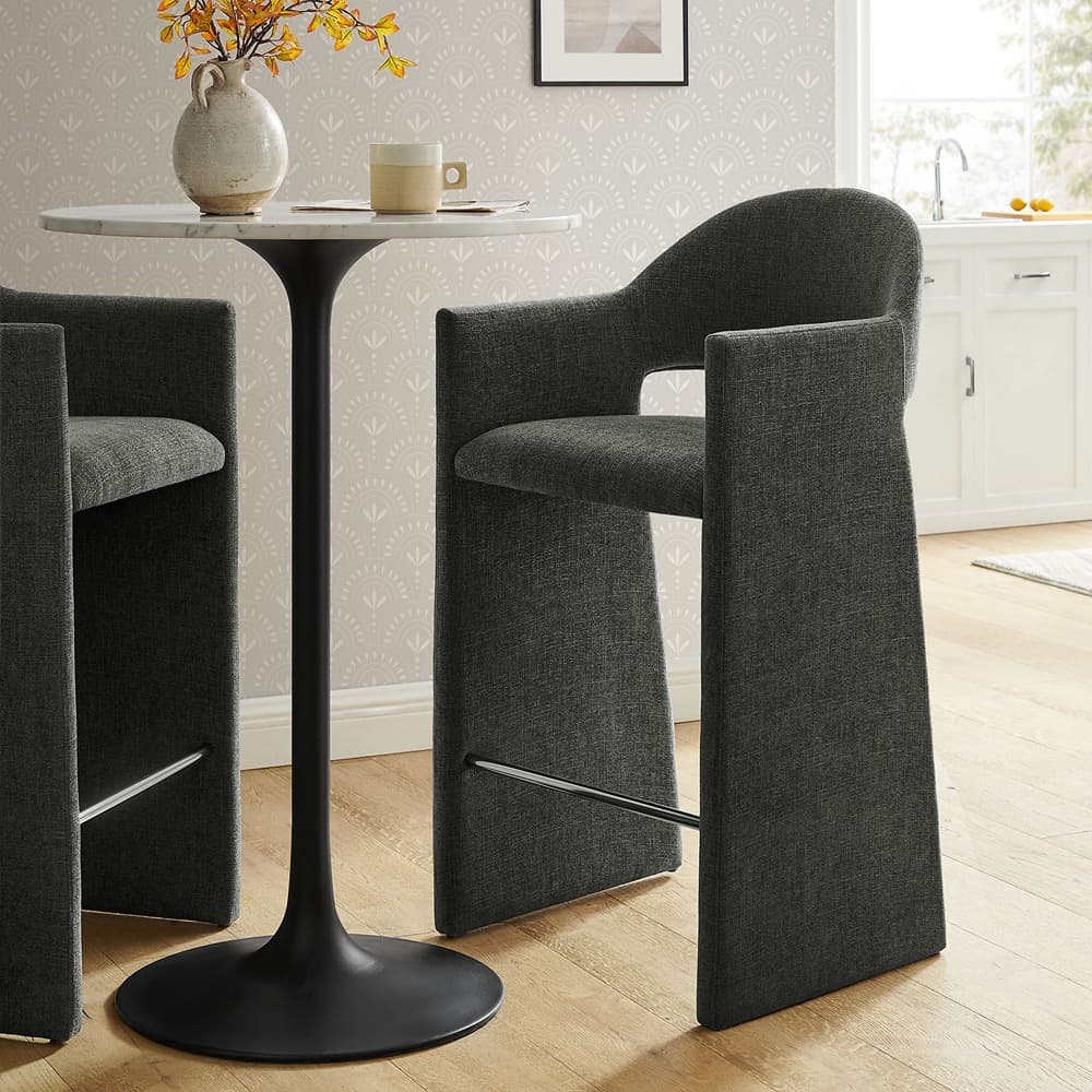 Talia 41 Inch Upholstered Fabric Bar Stool by Modway - Image 8