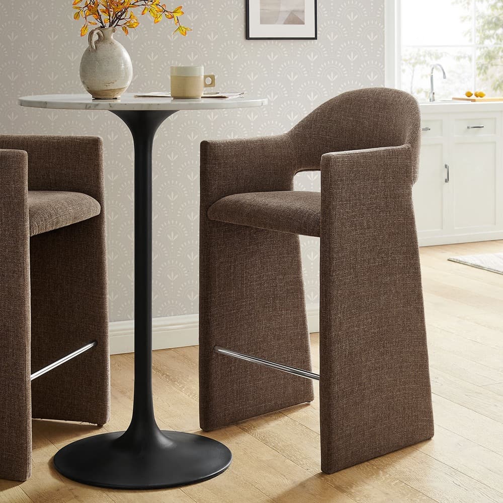 Talia 41 Inch Upholstered Fabric Bar Stool by Modway - Image 8