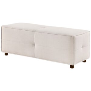 Andra Ivory Ottoman by Livabliss
