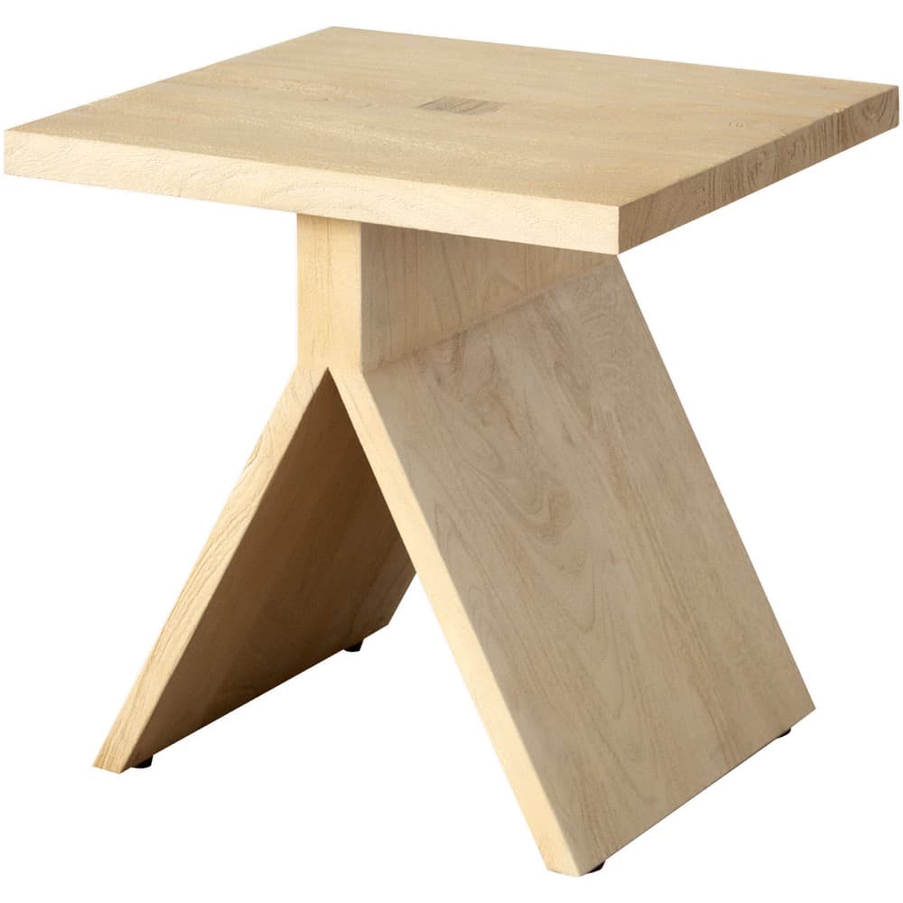 Asil Beige End Table by Livabliss