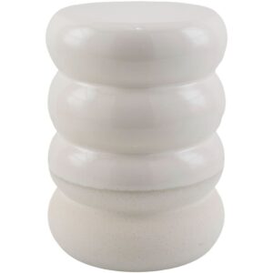 Bizen White Garden Stool by Livabliss