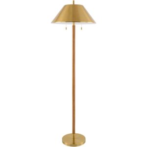 Baldor Metallic Brass Accent Floor Lamp by Livabliss