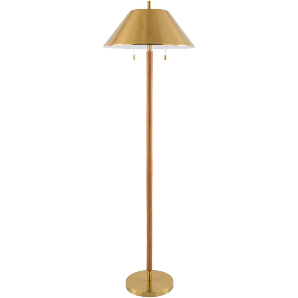 Baldor Metallic Brass Accent Floor Lamp by Livabliss