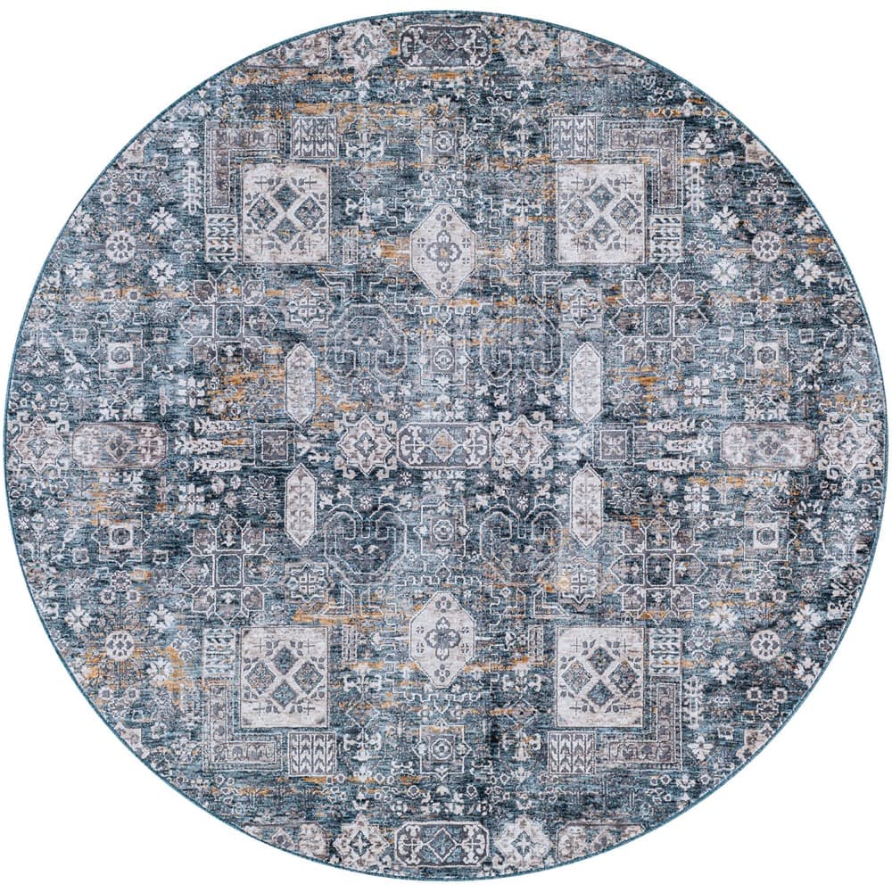 Cardiff Blue Machine Woven Rug by Livabliss - Image 6